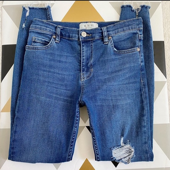 Free People Shark Bite High Rise Skinny Jeans 26 - Picture 6 of 9